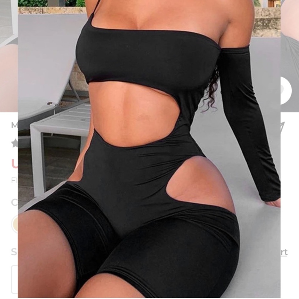 Madeline Edwina Black Romper
